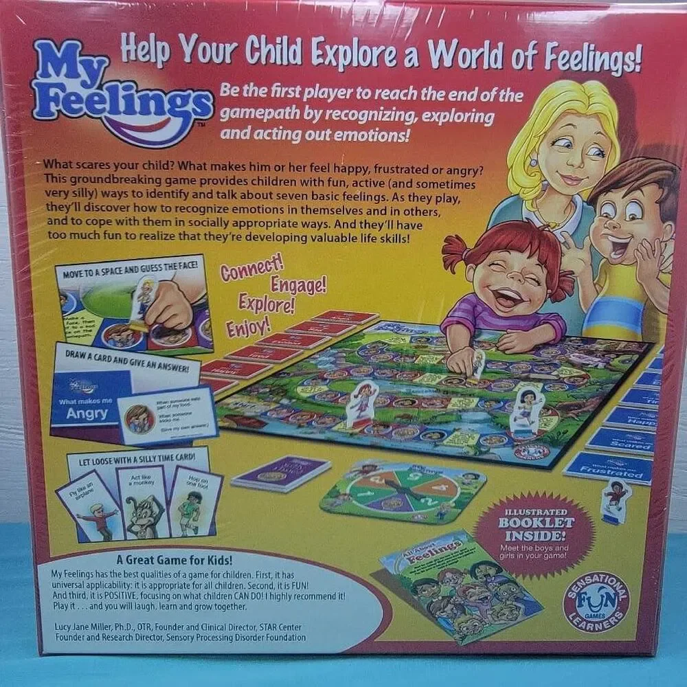 My Feelings Exploring Emotions Through Fun Active Play Board Game Kids Ages 4+